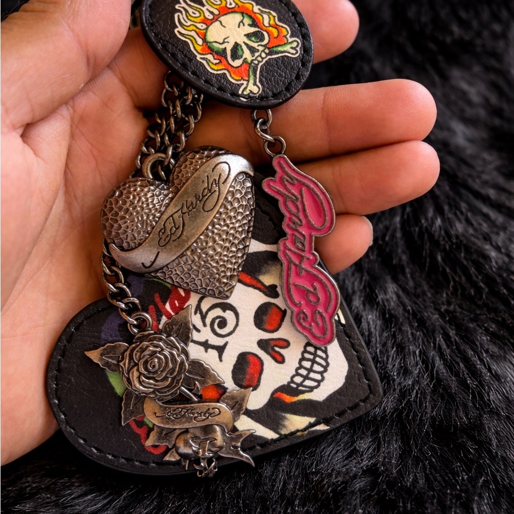 Ed Hardy Black Embellished Crossbody Bag - Picture 3 of 3